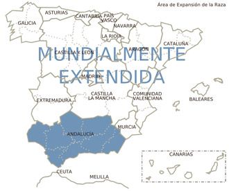 andaluza azul avicultura distribucion geografica feagas